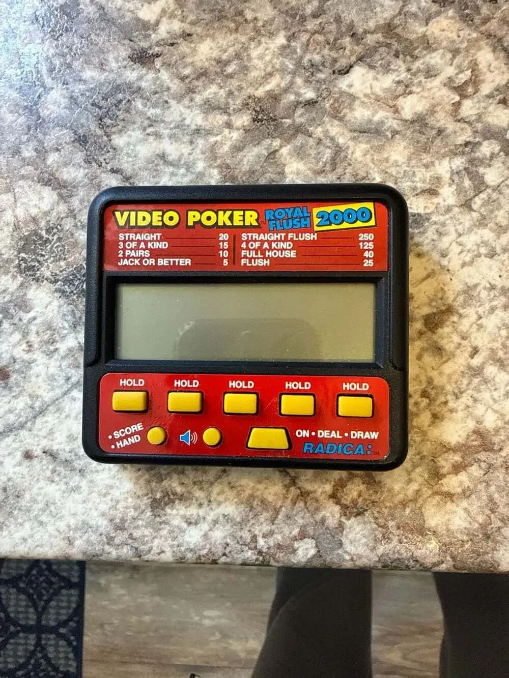 Radica Video Poker Royal Flush 2000 Handheld Electronic Game